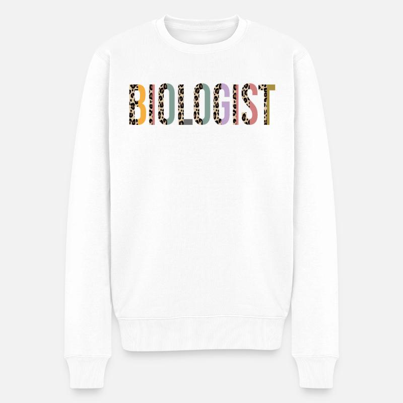 Biologe - Männer Premium Bio Pullover - Weiß