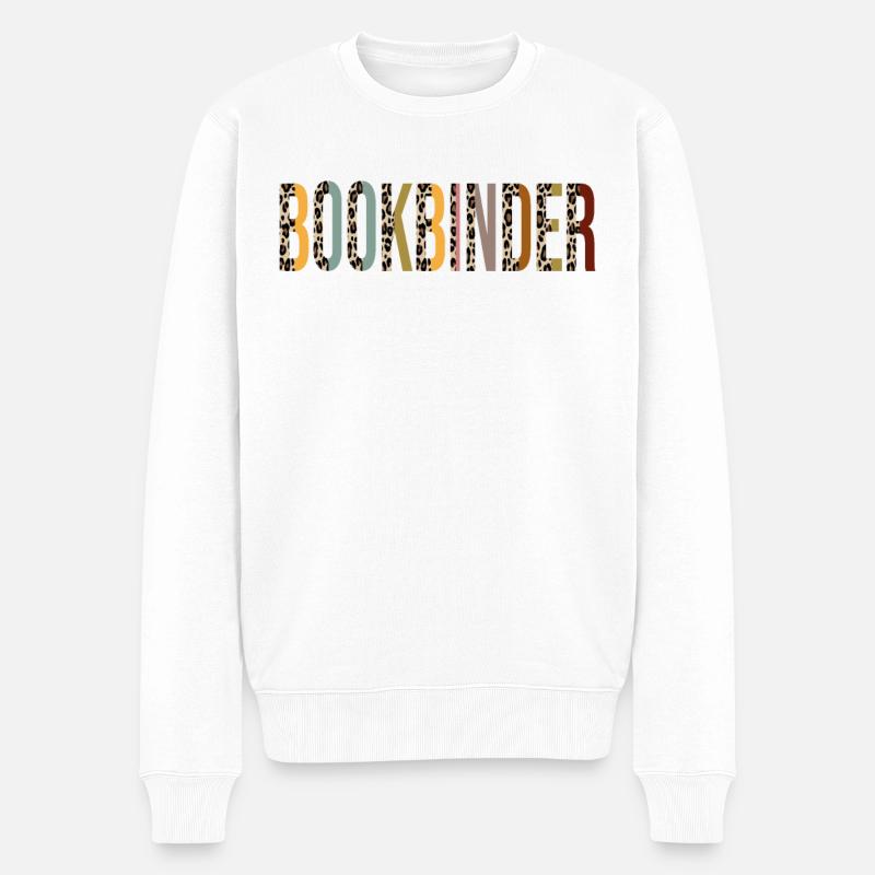 Buchbinder - Männer Premium Bio Pullover - Weiß