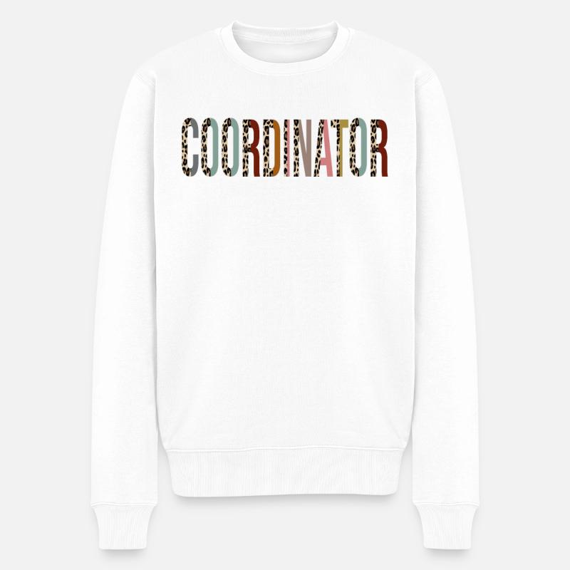 Koordinator - Männer Premium Bio Pullover - Weiß