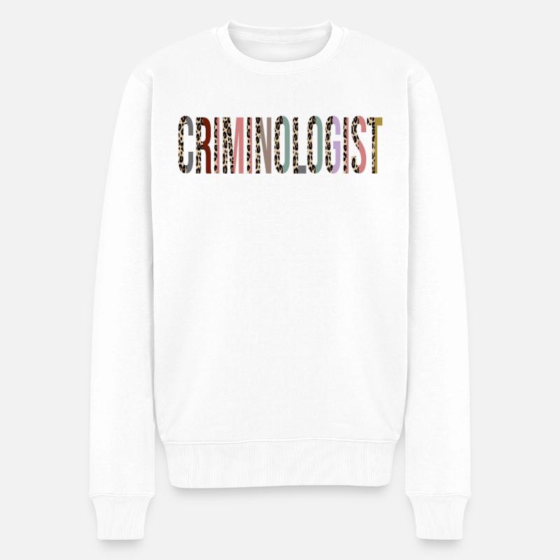 Criminologue - Pull Premium bio Homme - blanc