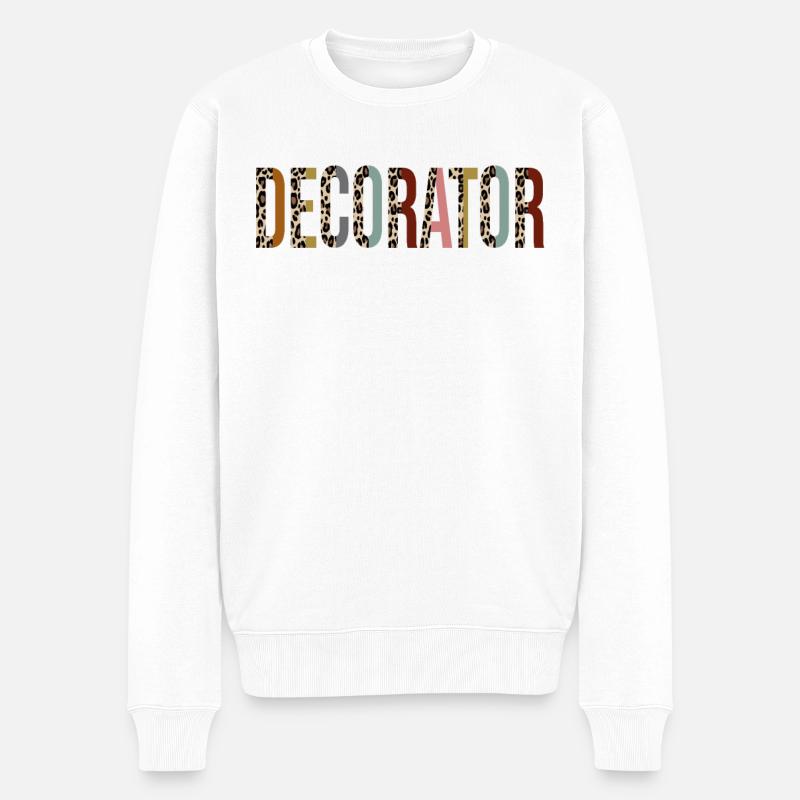 Dekorateur - Männer Premium Bio Pullover - Weiß