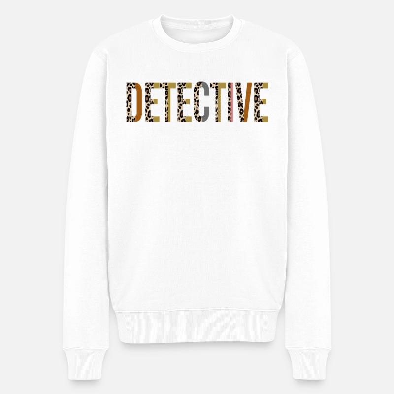 Detektiv - Männer Premium Bio Pullover - Weiß