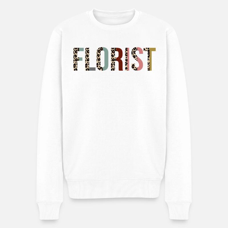 Blumenhändler - Männer Premium Bio Pullover - Weiß