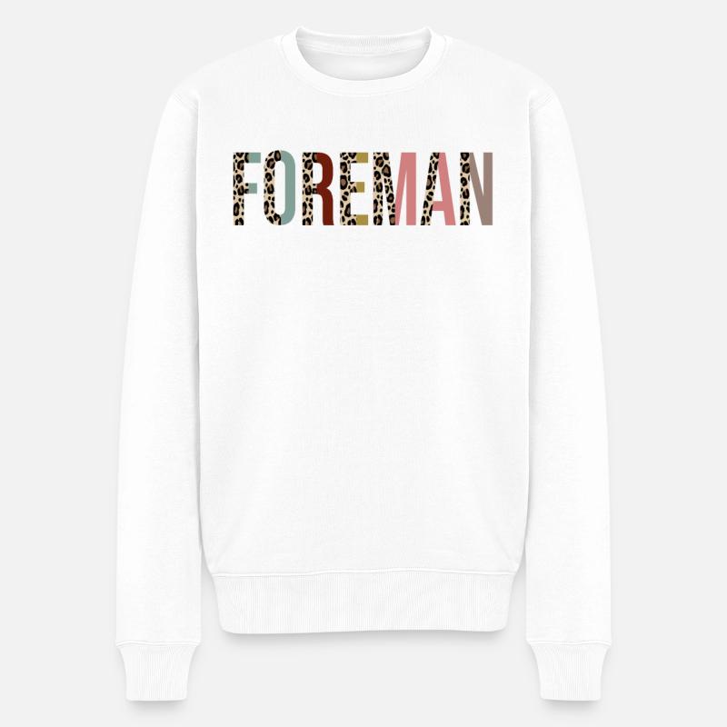 Vorarbeiter - Männer Premium Bio Pullover - Weiß