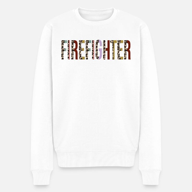 Feuerwehrmann - Männer Premium Bio Pullover - Weiß