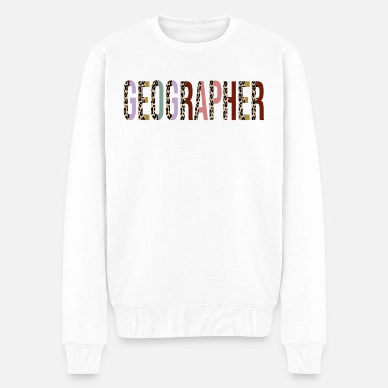 Geograph - Männer Premium Bio Pullover - Weiß