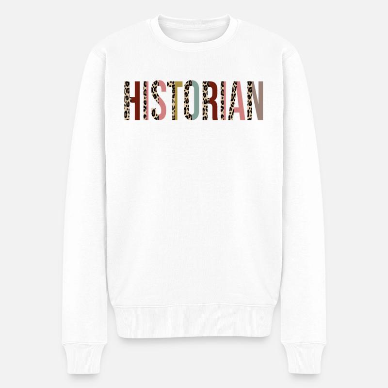 Historiker - Männer Premium Bio Pullover - Weiß