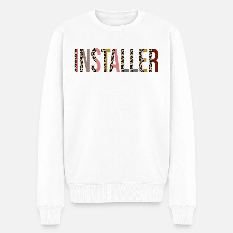 Installationsprogramm - Männer Premium Bio Pullover - Weiß