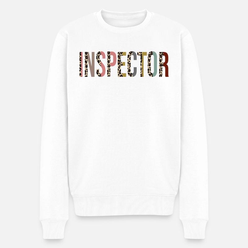 Inspektor - Männer Premium Bio Pullover - Weiß