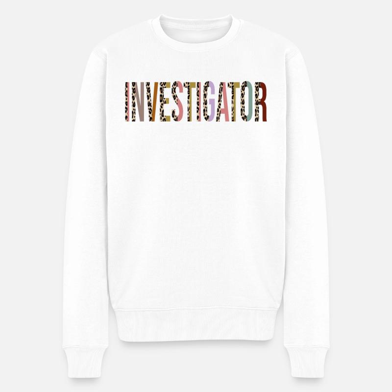Ermittler - Männer Premium Bio Pullover - Weiß