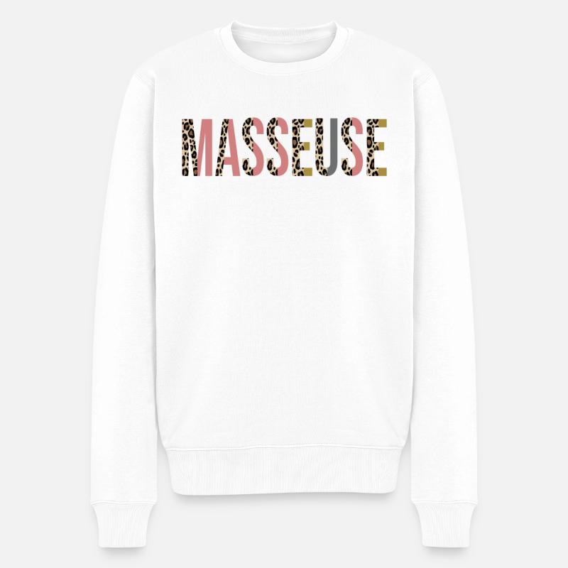 Masseuse - Pull Premium bio Homme - blanc