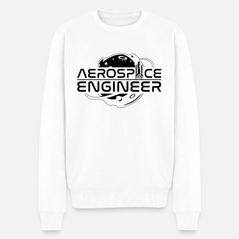 Rocket Space Engineering Aerospace Engineer - Männer Premium Bio Pullover - Weiß