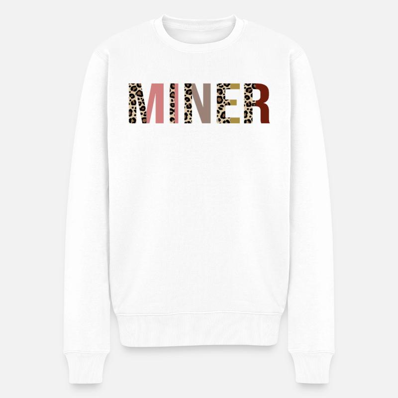 Linien - Männer Premium Bio Pullover - Weiß