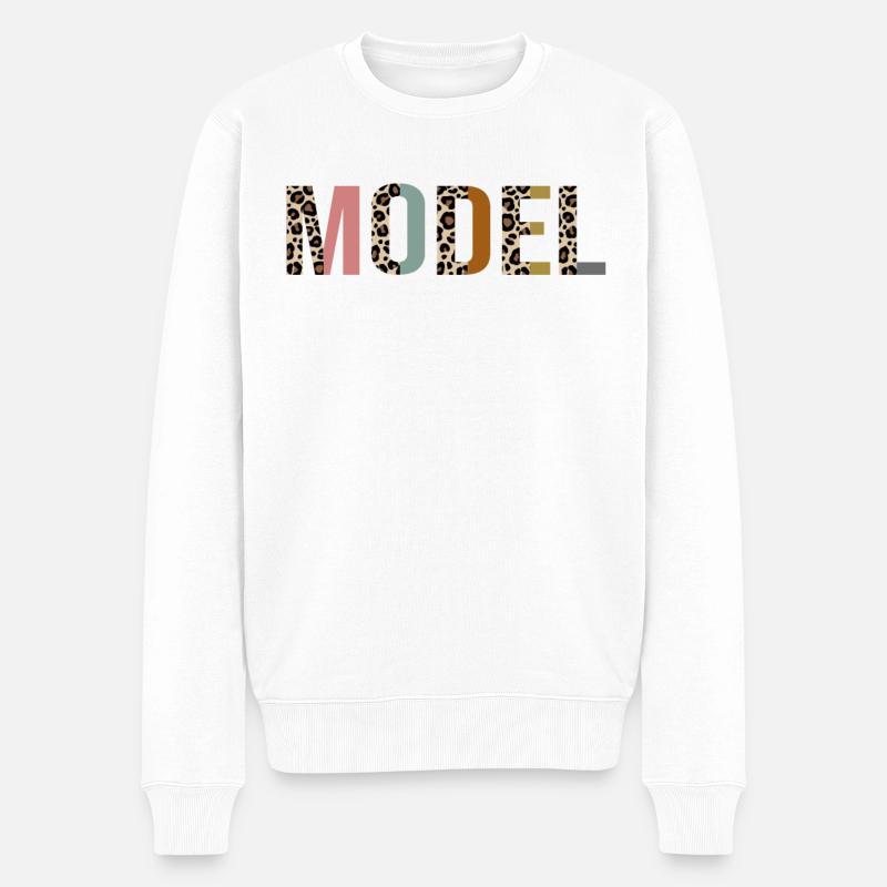 Modèle - Pull Premium bio Homme - blanc