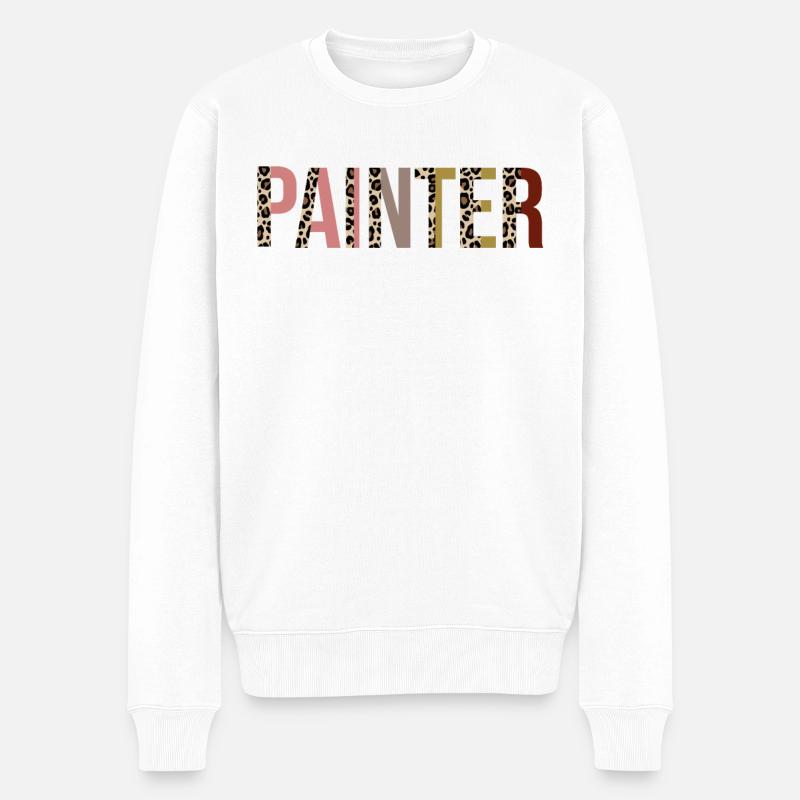 Maler - Männer Premium Bio Pullover - Weiß