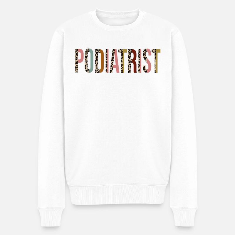 Podologue - Pull Premium bio Homme - blanc