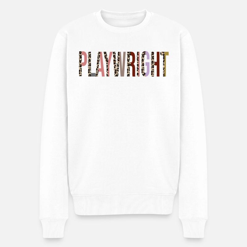 Dramatiker - Männer Premium Bio Pullover - Weiß