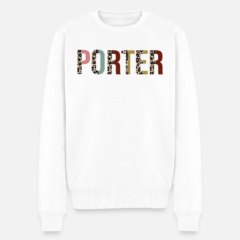 Pförtner - Männer Premium Bio Pullover - Weiß