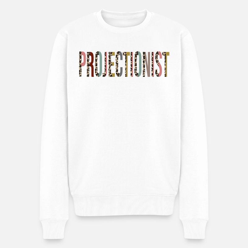 Filmvorführer - Männer Premium Bio Pullover - Weiß