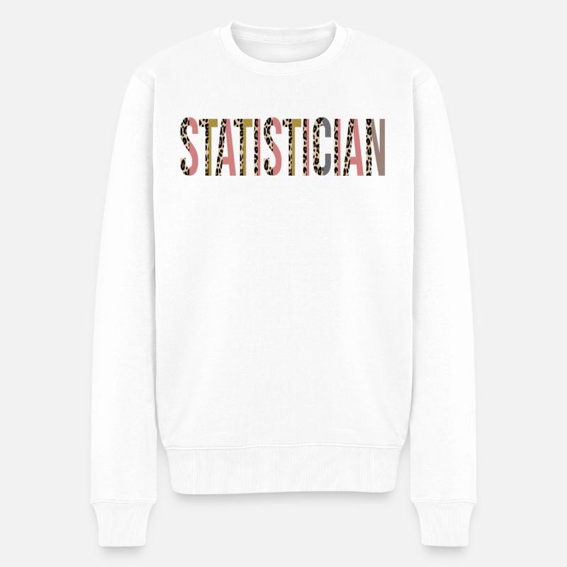 Statistiker - Männer Premium Bio Pullover - Weiß