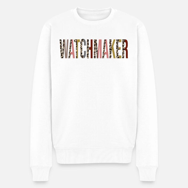 Uhrmacher - Männer Premium Bio Pullover - Weiß