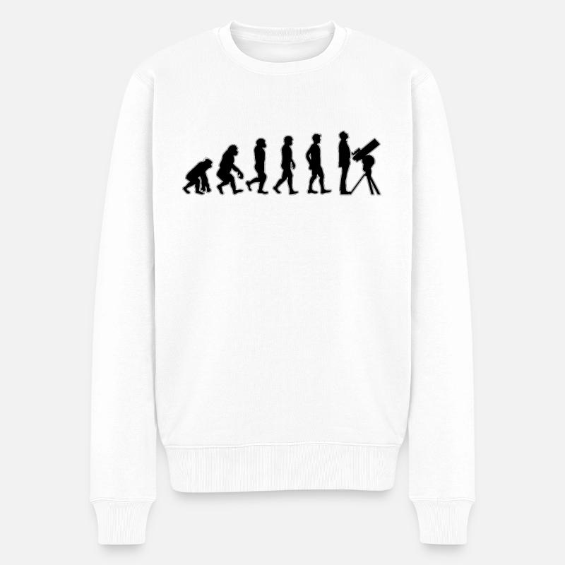 Astronomie Evolution Space Stars Univers Lune - Pull Premium bio Homme - blanc