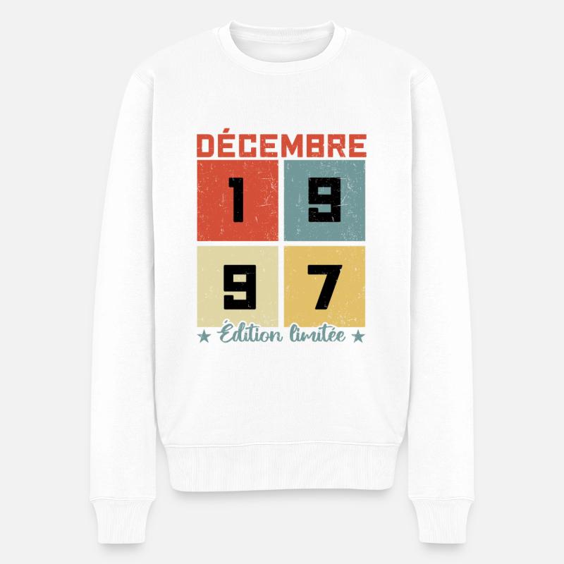 Anniversaire Décembre 1997 - Pull Premium bio Homme - blanc
