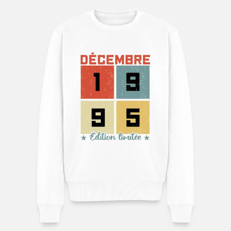 Anniversaire Décembre 1995 - Pull Premium bio Homme - blanc