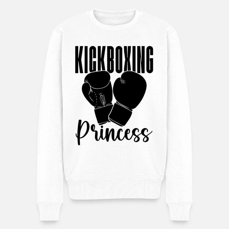 Kickboxing Princess Kickboxer Boxing Fight Fighter - Männer Premium Bio Pullover - Weiß