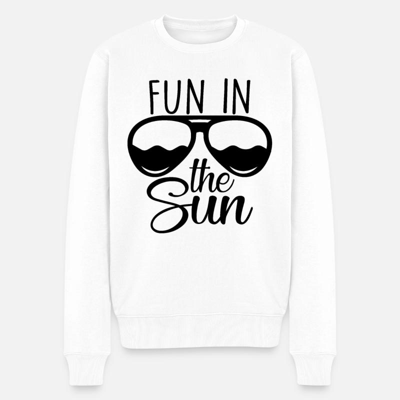 Fun In-the-sun Citations amusantes - Pull Premium bio Homme - blanc