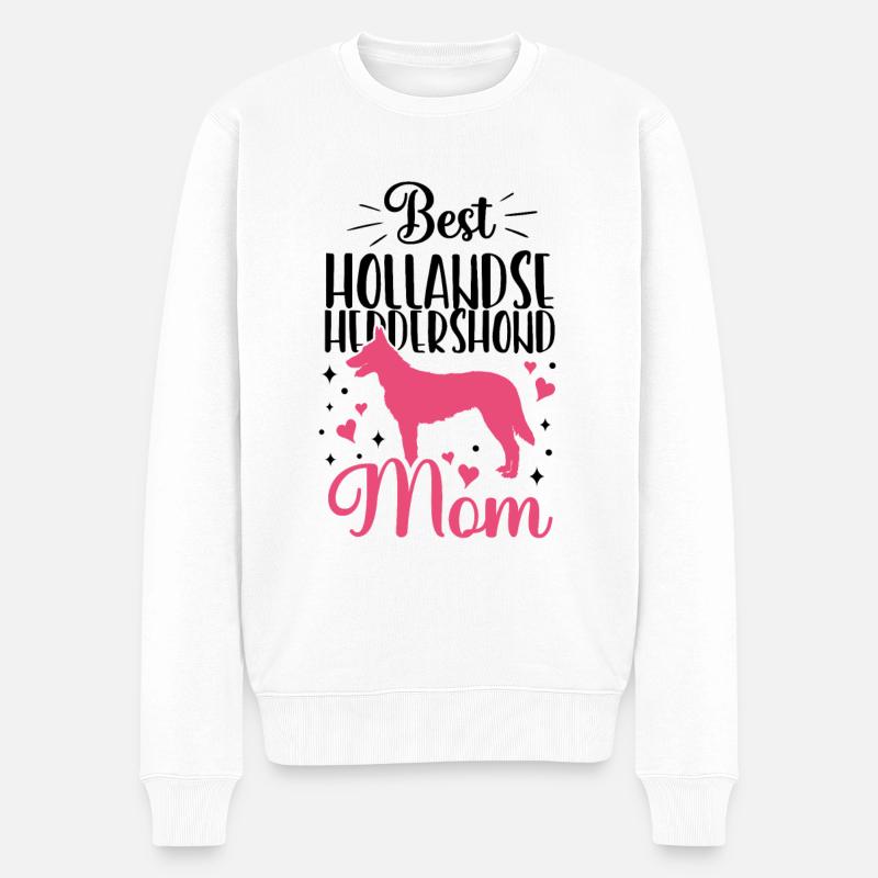 Meilleure Hollandse Herdershond Mama - Pull Premium bio Homme - blanc