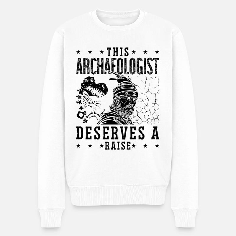 This Archaeologist Archaeology Dig Archaeologist - Männer Premium Bio Pullover - Weiß
