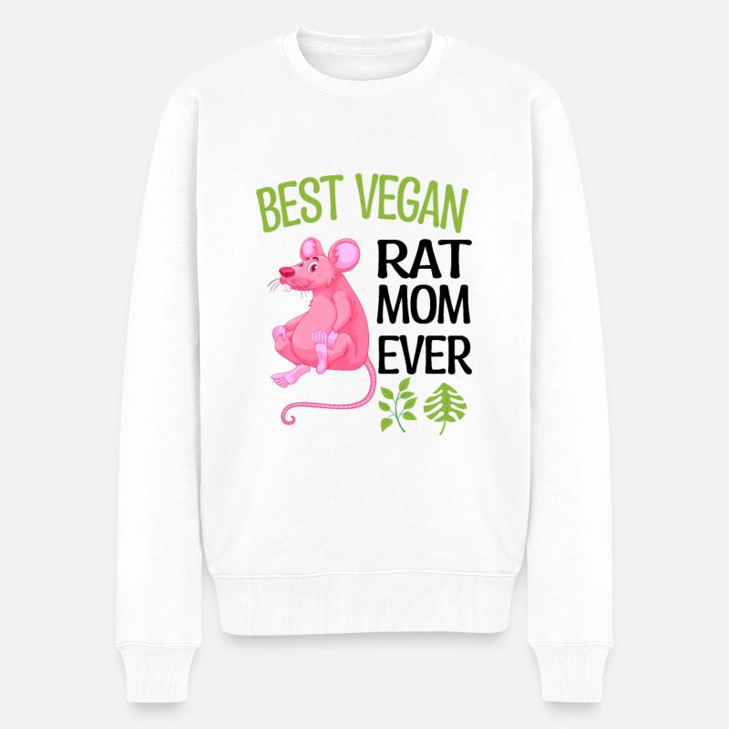Rat Vegan - Pull Premium bio Homme - blanc