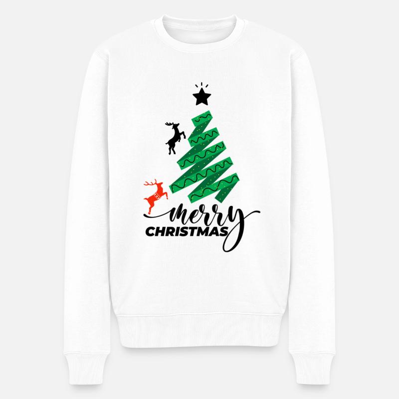 Weihnachten Weihnachten Weihnachten Weihnachten - Männer Premium Bio Pullover - Weiß