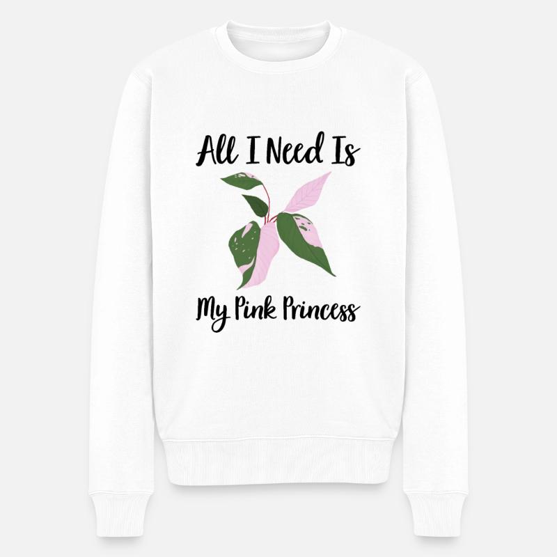 Pink Princess - Männer Premium Bio Pullover - Weiß