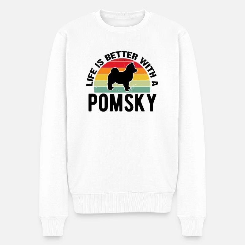 Pomski - Pull Premium bio Homme - blanc