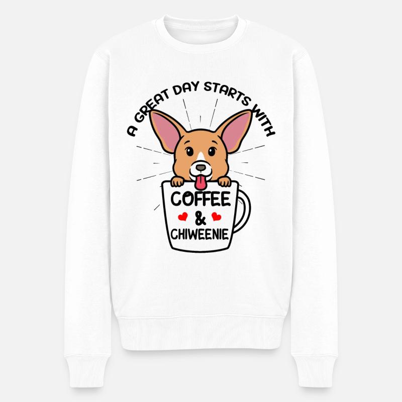 Chiweenie Chien - Pull Premium bio Homme - blanc