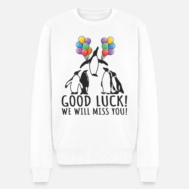 Jobwechsel Neuer Job Abschied Abschiedsgeschenk - Männer Premium Bio Pullover - Weiß