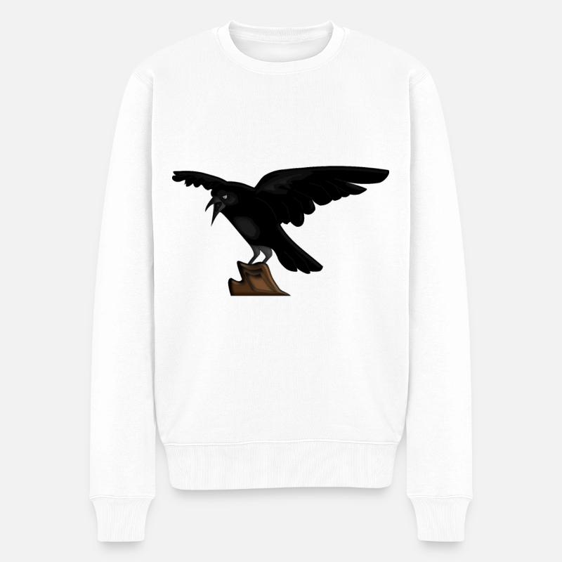Rabe - Männer Premium Bio Pullover - Weiß