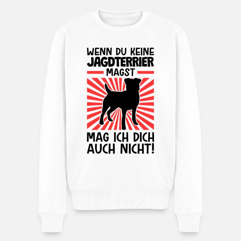 Wenn du Jagdterrier nicht magst Jagdterrier - Männer Premium Bio Pullover - Weiß