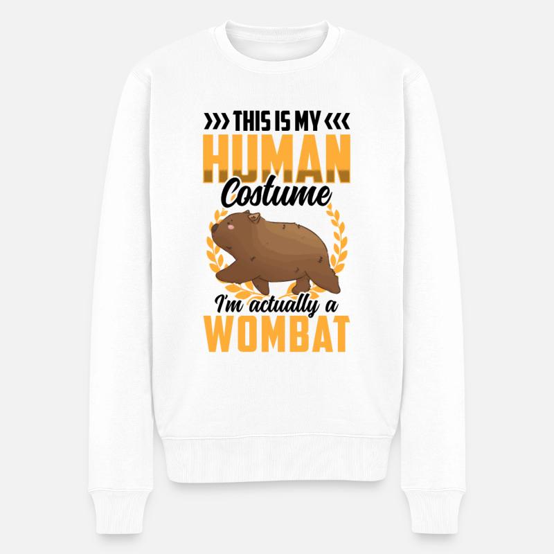 Wombat juste un costume marsupial Wombat - Pull Premium bio Homme - blanc