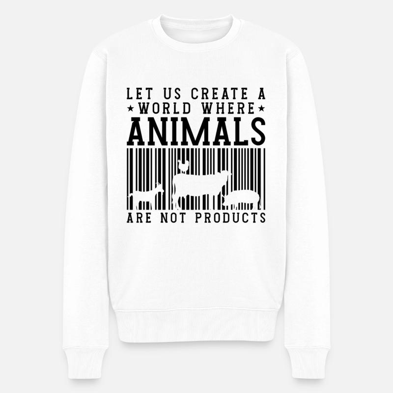 Let Us Create Animal Welfare Foster Animal Worker - Männer Premium Bio Pullover - Weiß