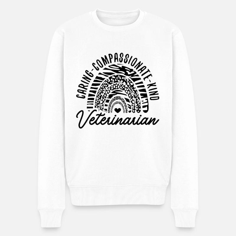 Vétérinaire technicien vétérinaire compatissant - Pull Premium bio Homme - blanc