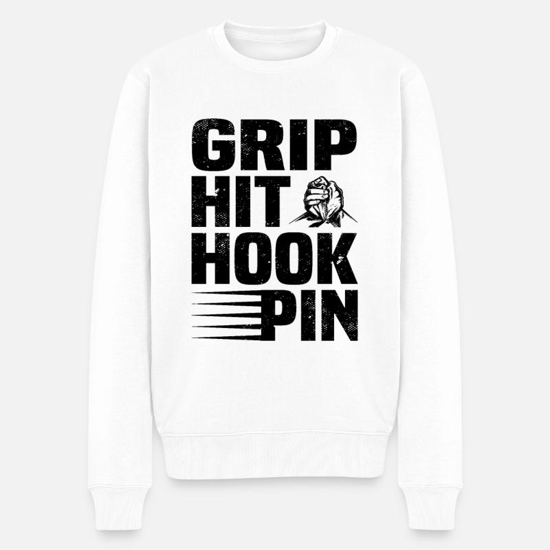 Arm Wrestling - Männer Premium Bio Pullover - Weiß