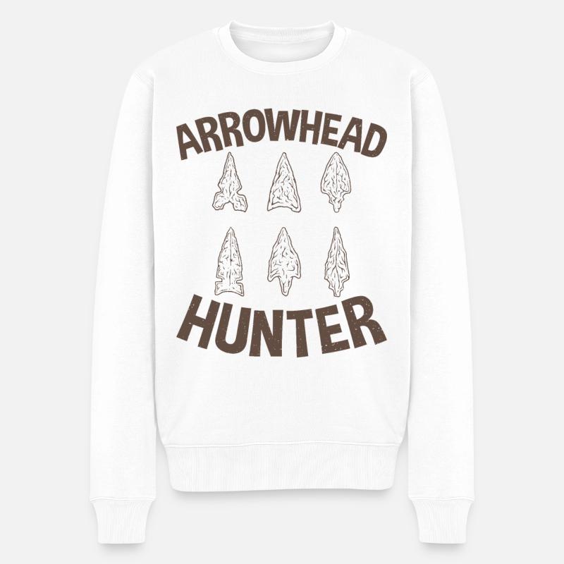 Retro Arrowhead Hunter, le - Pull Premium bio Homme - blanc