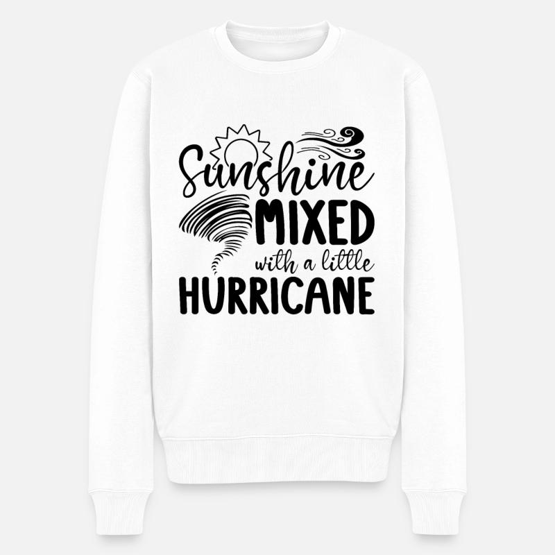 Sunshine Mixed With Storm Chasing Tornado Chaser - Männer Premium Bio Pullover - Weiß