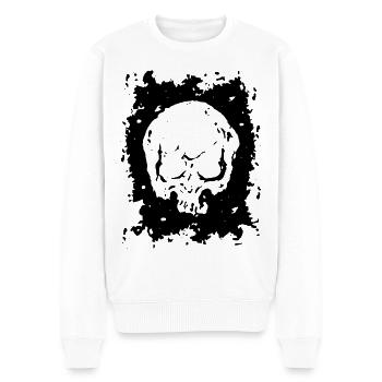 2reborn Head Totenkopf Horror Angst Tot Died - Männer Premium Bio Pullover - Weiß - Vorne - Thijin (182cm)