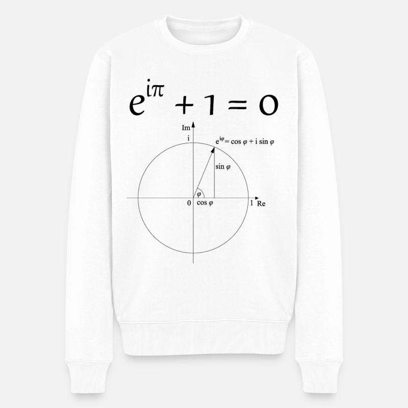 Identité d’Euler Constantes mathématiques Nombre Pi - Pull Premium bio Homme - blanc