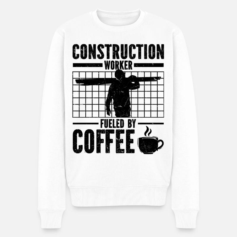 Bauarbeiter - Männer Premium Bio Pullover - Weiß