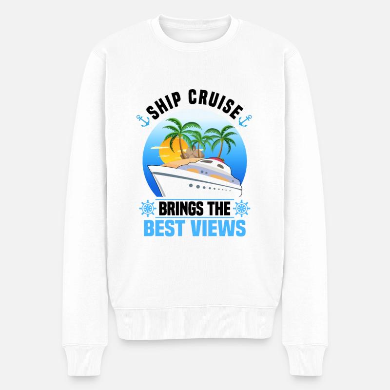 Kreuzfahrt - Männer Premium Bio Pullover - Weiß